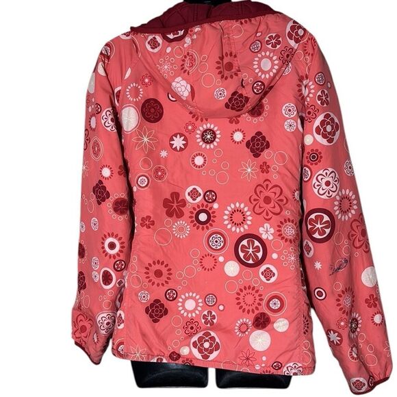 Patagonia women’s medium flip side reversible hooded jacket floral outdoor - Picture 6 of 11